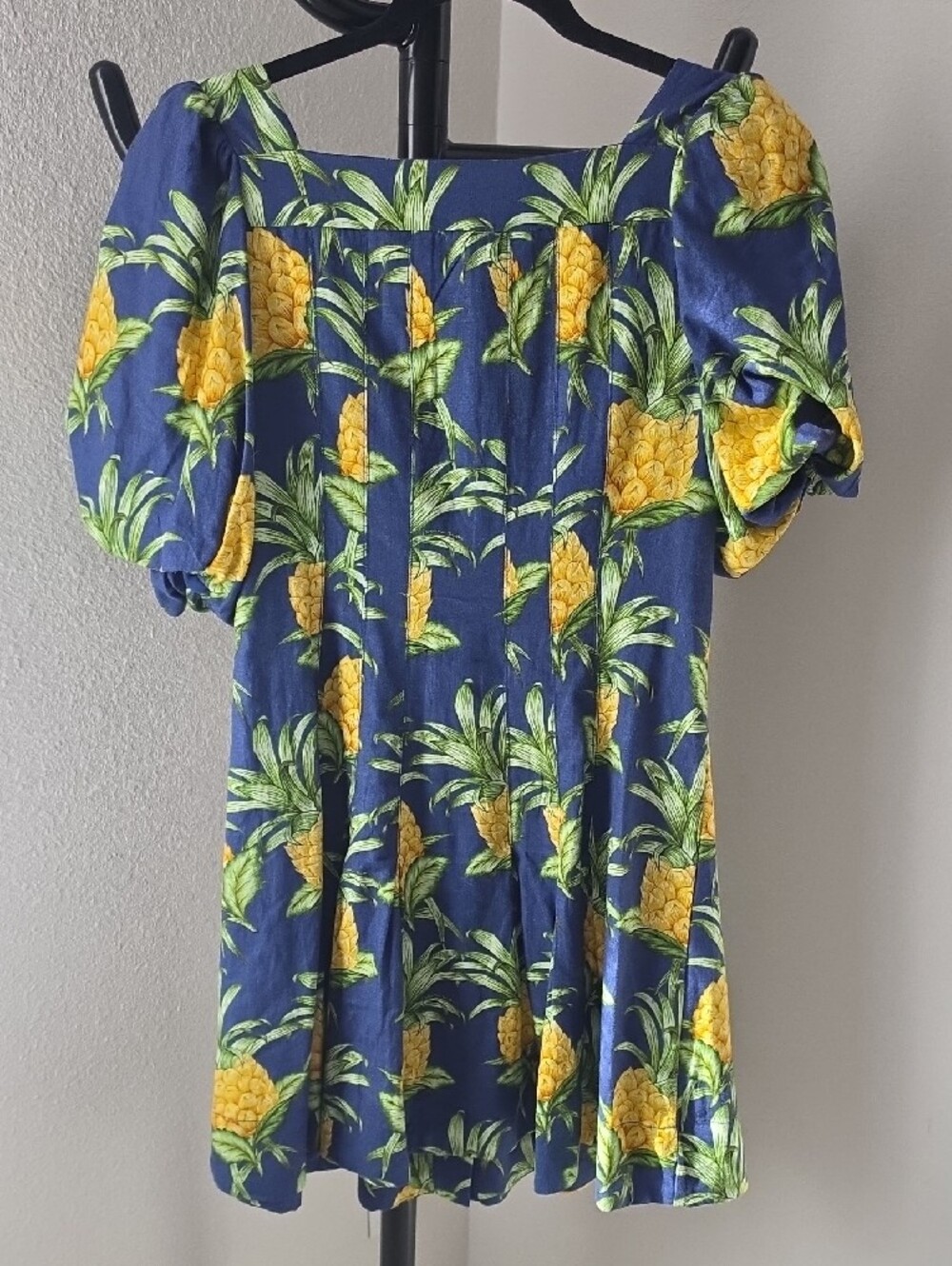FARM Rio Navy Dress with Yellow Pineapple Print - Picture 3 of 3